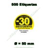 Rollo 500 Etiquetas "-30% Descuento para consumo inmediato"