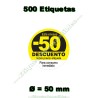 Rollo 500 Etiquetas "-50% Descuento para consumo inmediato"