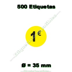 Rollo 500 Etiquetas "1 €"...