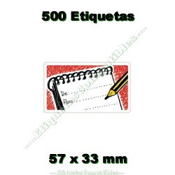 Rollo 500 Etiquetas Libreta...