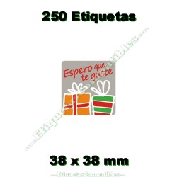 Rollo 250 Etiquetas "Espero que te guste" Regalos