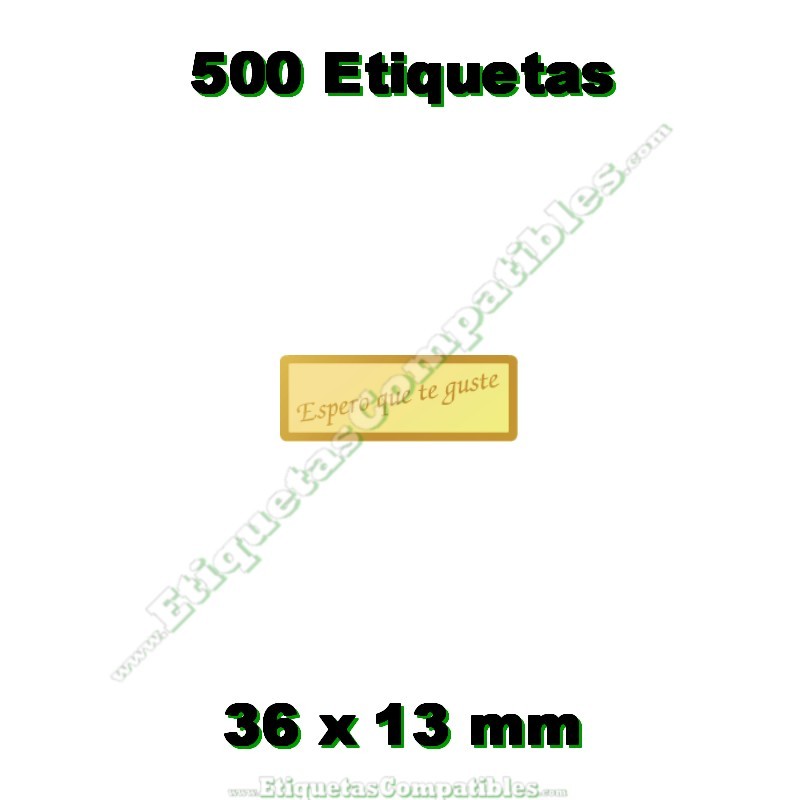 Rollo 500 Etiquetas "Espero que te guste" Oro S