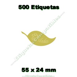 Rollo 500 Etiquetas "Felicidades" Hoja Oro M