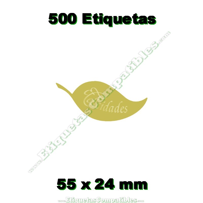 Rollo 500 Etiquetas "Felicidades" Hoja Oro M