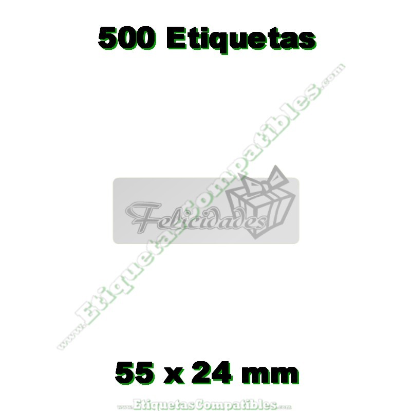 Rollo 500 Etiquetas "Felicidades" P Plata M