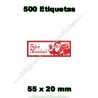 Rollo 500 Etiquetas "Feliz Navidad" Rojo Ho S
