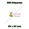 Rollo 500 Etiquetas "Sorpresa Felicidades" Payasito