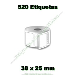 Rollo de Etiquetas 38 x 25 mm