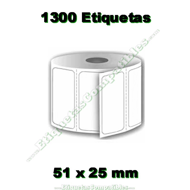 Rollo de Etiquetas 51 x 25 mm