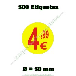 Rollo 500 Etiquetas "4,99...