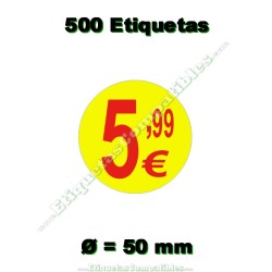 Rollo 500 Etiquetas "5,99...