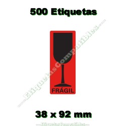 Rollo 500 Etiquetas "Frágil" Copa