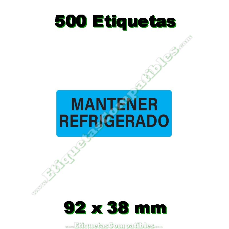 Rollo 500 Etiquetas "Mantener Refrigerado"