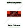 Rollo 500 Etiquetas "Contiene documentación"
