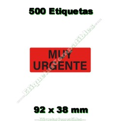 Rollo 500 Etiquetas "Muy urgente"