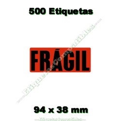 Rollo 500 Etiquetas "Frágil"