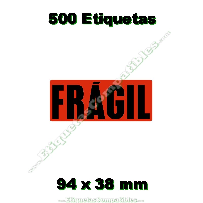 Rollo 500 Etiquetas "Frágil"