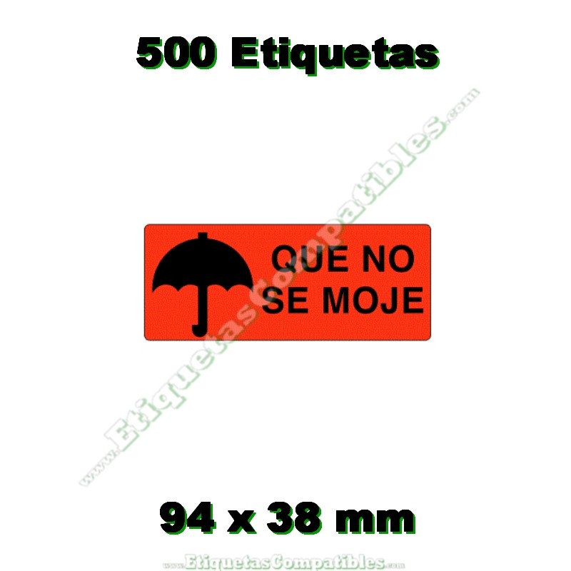 Rollo 500 Etiquetas "Que no se moje"