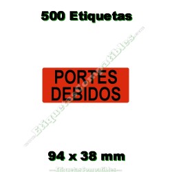 Rollo 500 Etiquetas "Portes debidos"