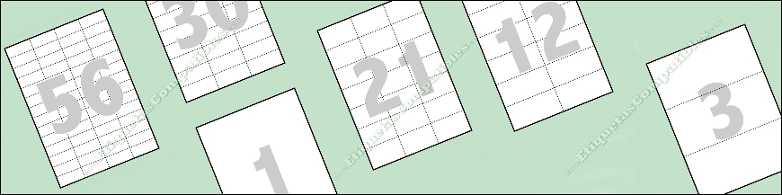 Etiquetas adhesivas en formato A4