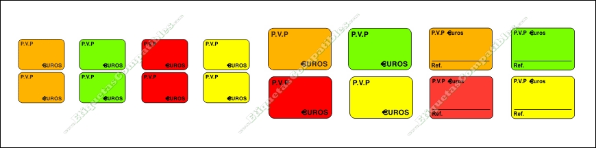 Etiquetas adhesivas para precios sin etiquetadora