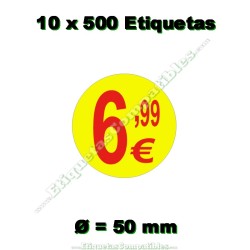 10 Rollos 1000 Etiquetas 26 x 16 mm recta blanco
