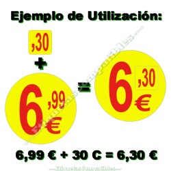 10 Rollos 1000 Etiquetas 26 x 16 mm ondulada blanco